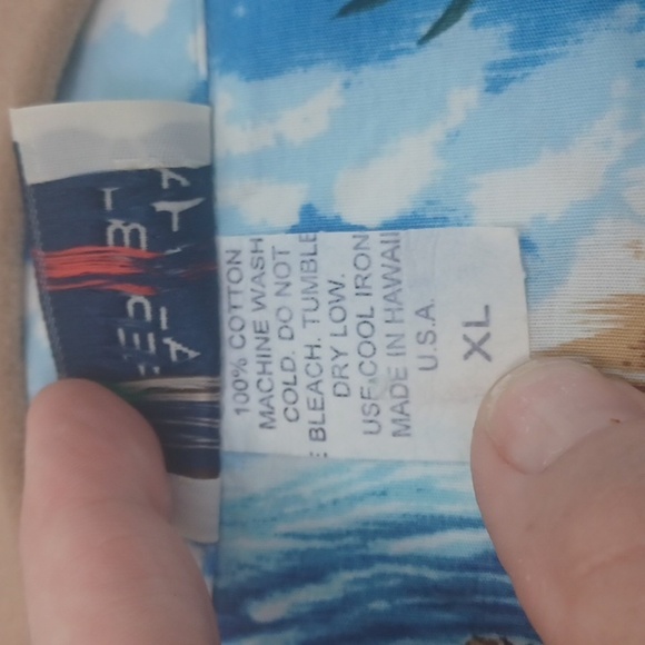 Aloha Republic Hawaiian Short Sleeve Button Down Shirt Made USA SZ XL Vintage - Picture 7 of 10